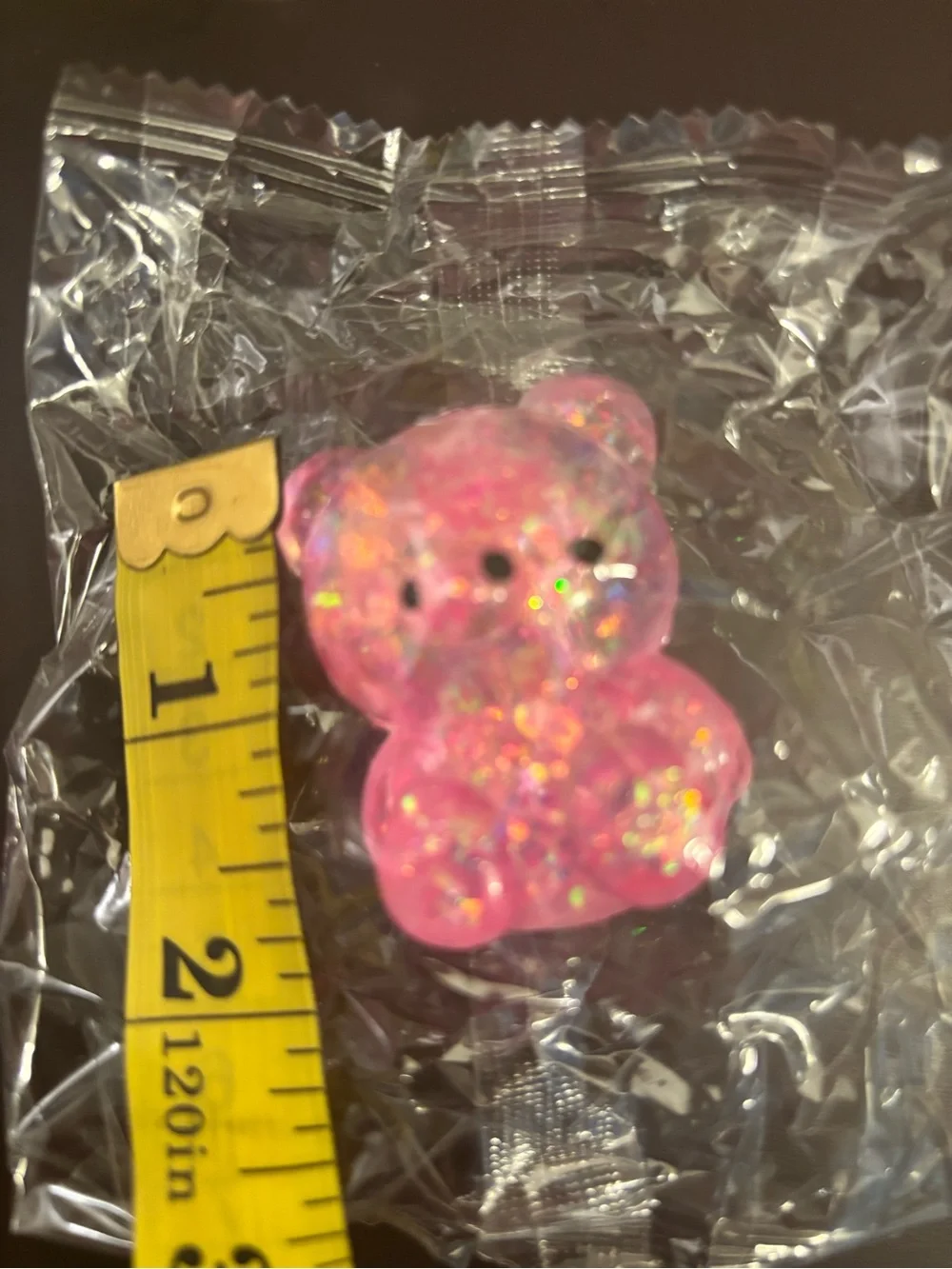 Glitter Bear Squishy Toy Set - Pink, Blue, Purple, Yellow 4 PK Individual box